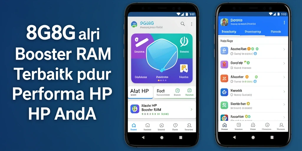 Tampilan antarmuka aplikasi 8G8G dengan fungsi Booster RAM.