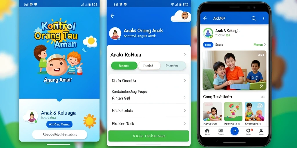 Antarmuka AKUNJP yang intuitif dan mudah digunakan oleh orang tua.