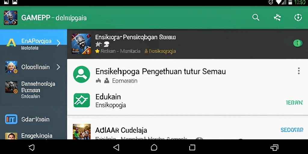 Antarmuka pengguna aplikasi GAMERP yang menyenangkan dan informatif.