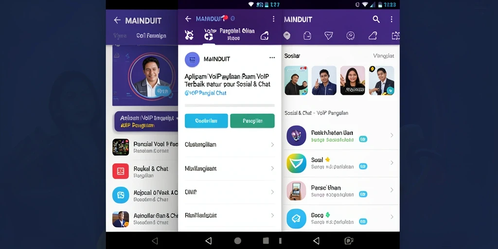 Tampilan antarmuka MAINDUIT untuk VoIP Panggilan yang intuitif dan mudah digunakan.
