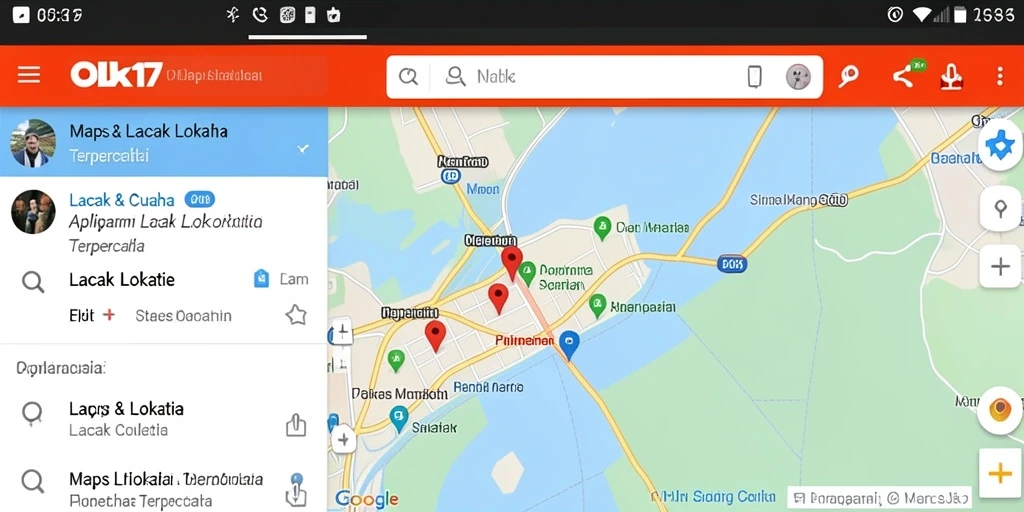 Tampilan antarmuka Lacak Lokasi OLX17 yang jelas dan informatif.