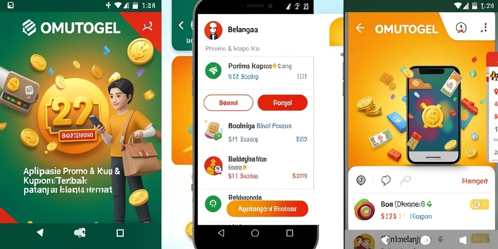 Antarmuka intuitif aplikasi OMUTOGEL untuk Promo & Kupon.