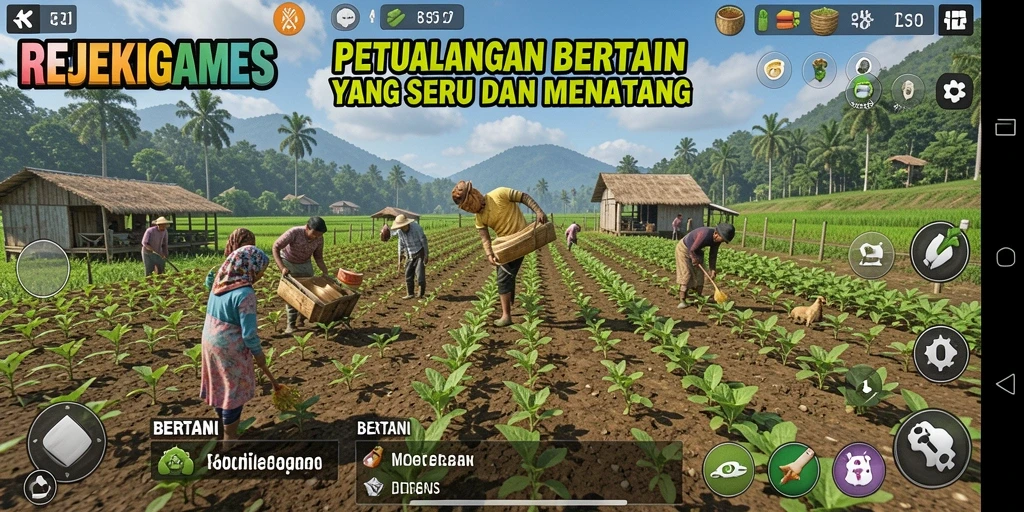 Tampilan antarmuka permainan REJEKIGAMES yang menarik.