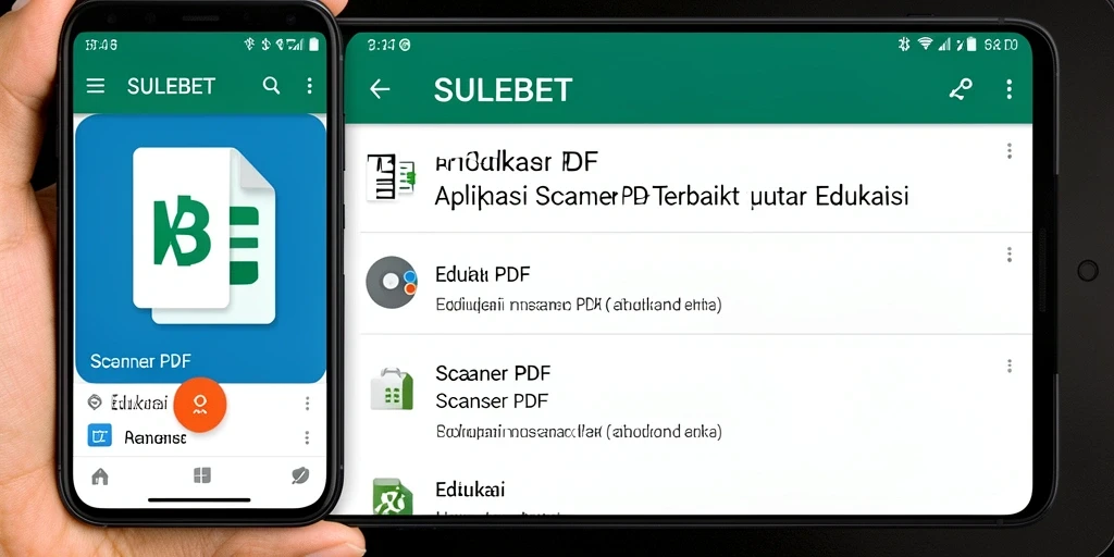 Antarmuka SULEBET saat memindai dokumen PDF dengan mudah.